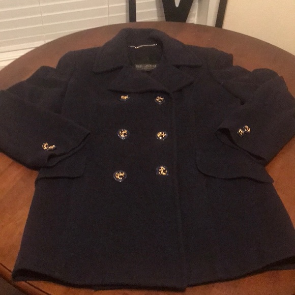 St. John Jackets & Blazers - ST. JOHN Peacoat Coat Excellent Sz 8 Navy Blue